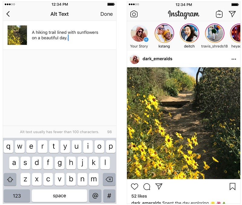 instagram describe photos accessibility 2