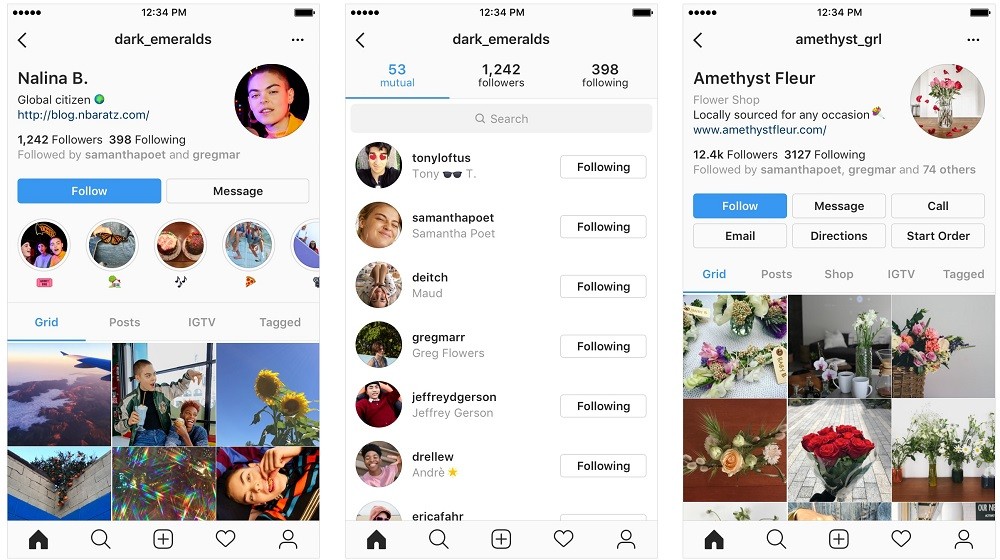 instagram profile design changes