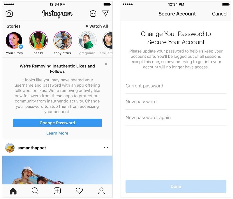 instagram removing fake likes followers