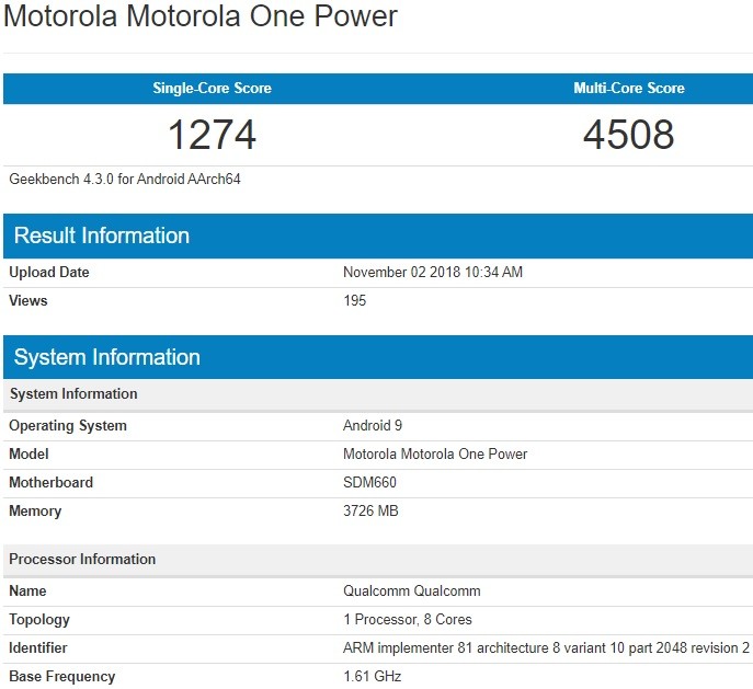 motorola one power android pie update