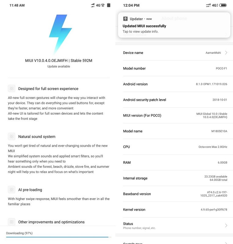 poco f1 miui 10 global stable rom