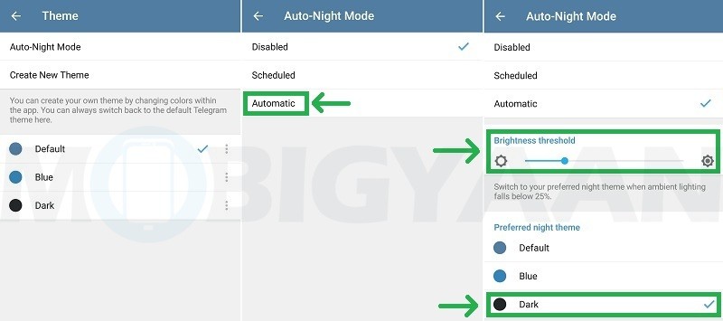 turn on dark mode automatically telegram android 3