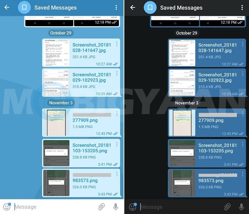 turn on dark mode automatically telegram android 6