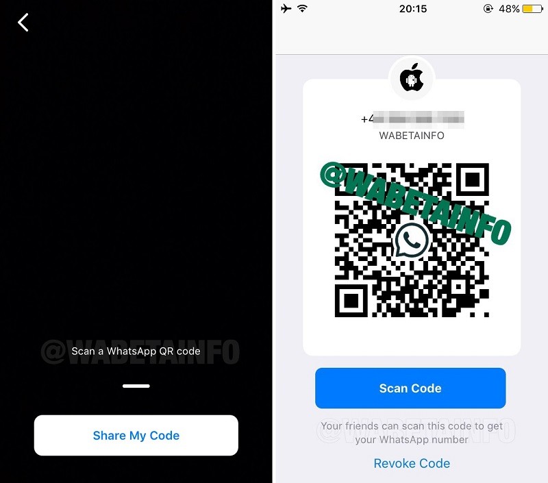 whatsapp scan qr code add contact test feature