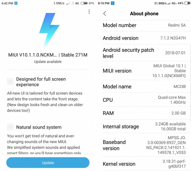 Xiaomi Redmi 5A receiving MIUI 10 Global Stable ROM in India 2 xiaomi redmi 5a miui 10 global stable rom india