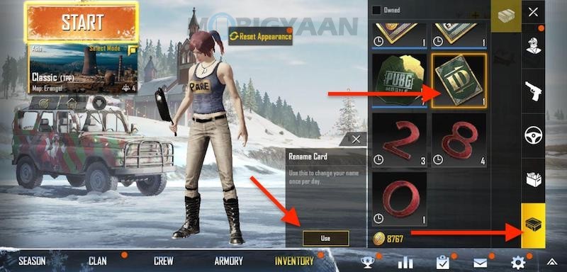 How to change your name in PUBG Mobile Guide 3