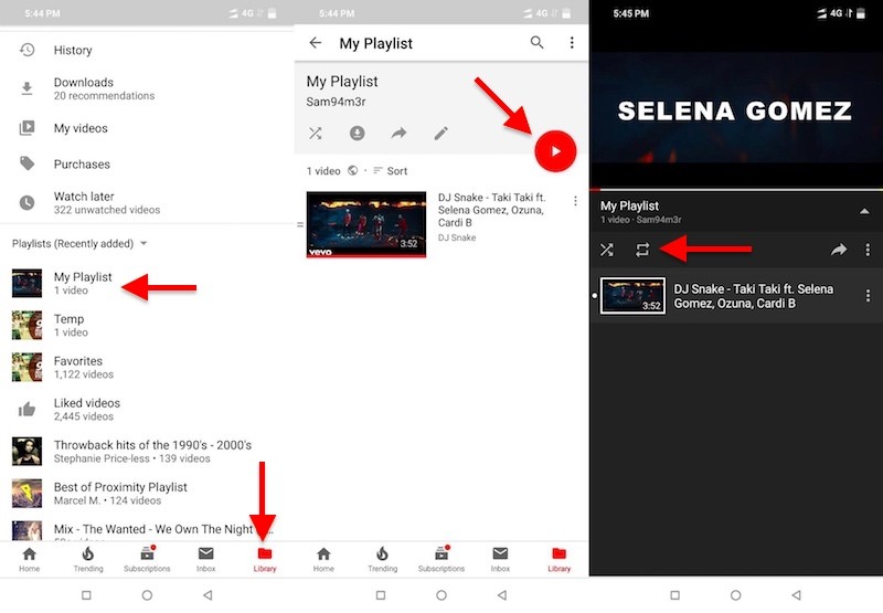 How to loop YouTube videos easily on Android Guide 1