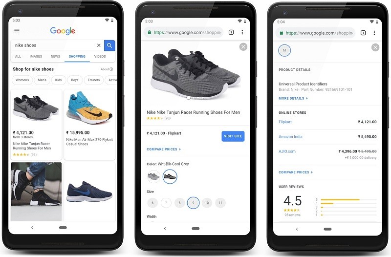 google shopping search experience 2