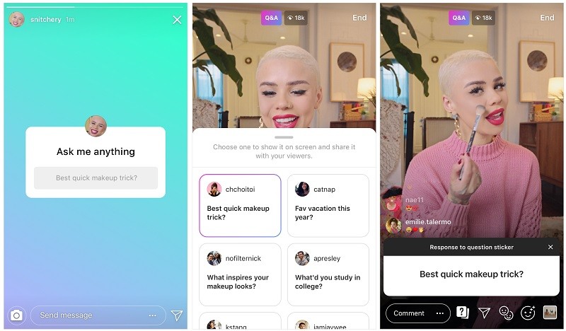 instagram qna live sticker