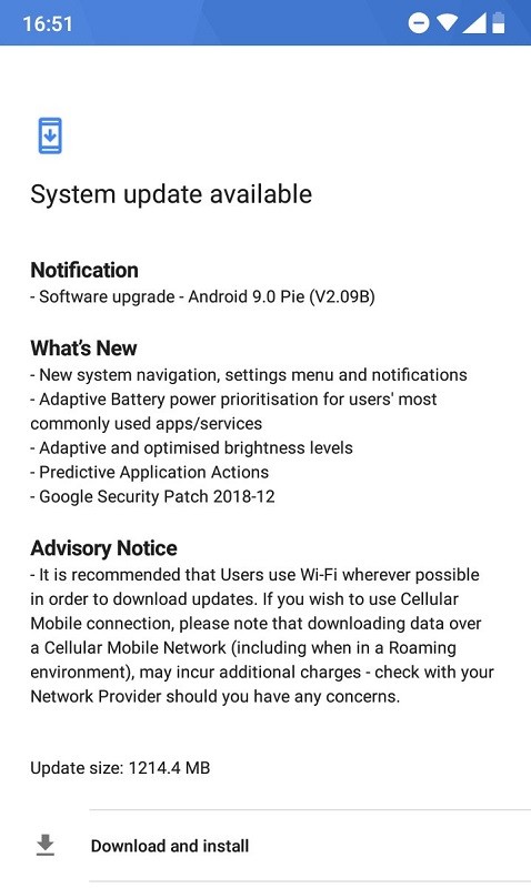 nokia 5 1 plus android 9 pie update