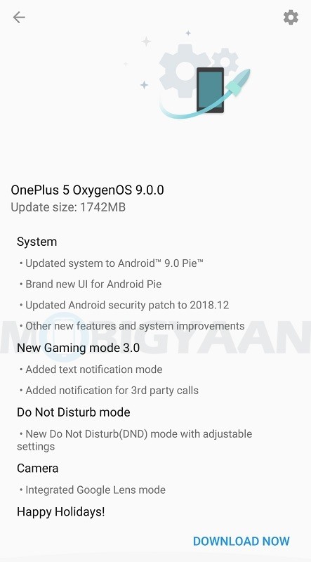 oneplus 5 5t android 9 pie update 1