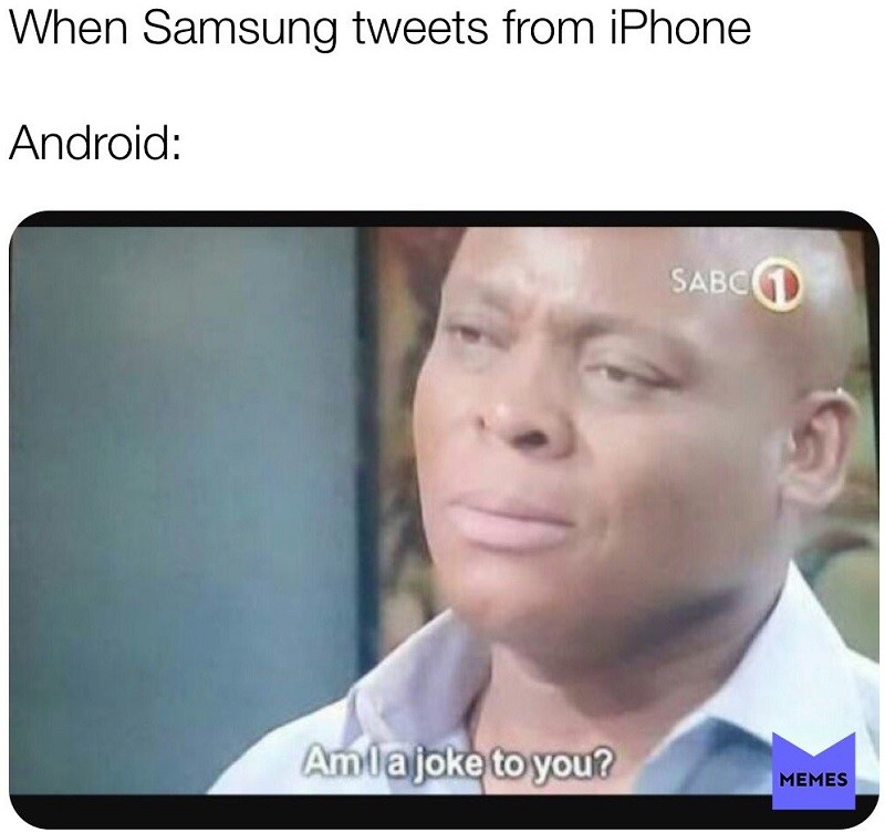 samsung trolled galaxy note9 tweet iphone