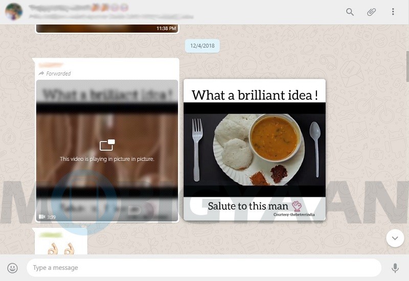WhatsApp Web gets Picture-in-Picture Mode for shared videos 2 whatsapp web pip mode shared videos 2