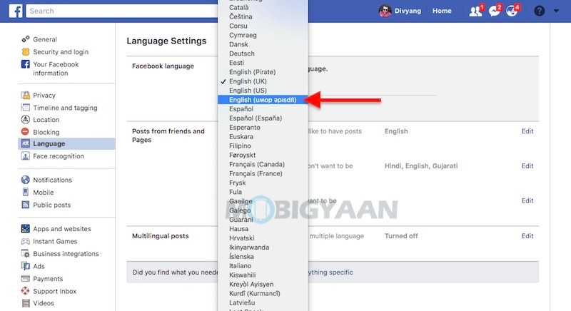 How to view Facebook upside down on your desktop PC Guide 3