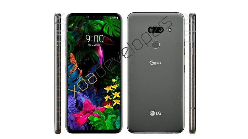 LG G8 ThinQ press render leaked online shows off notched display and dual rear cameras