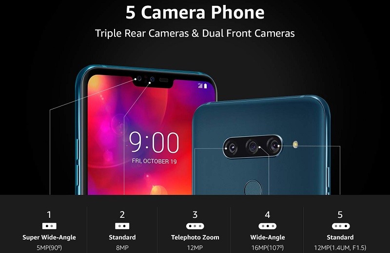 lg v40 thinq camera detailed