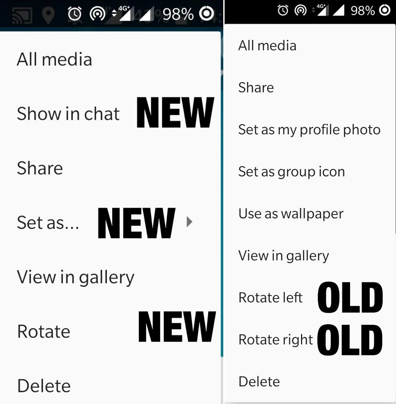 whatsapp android beta show in chat