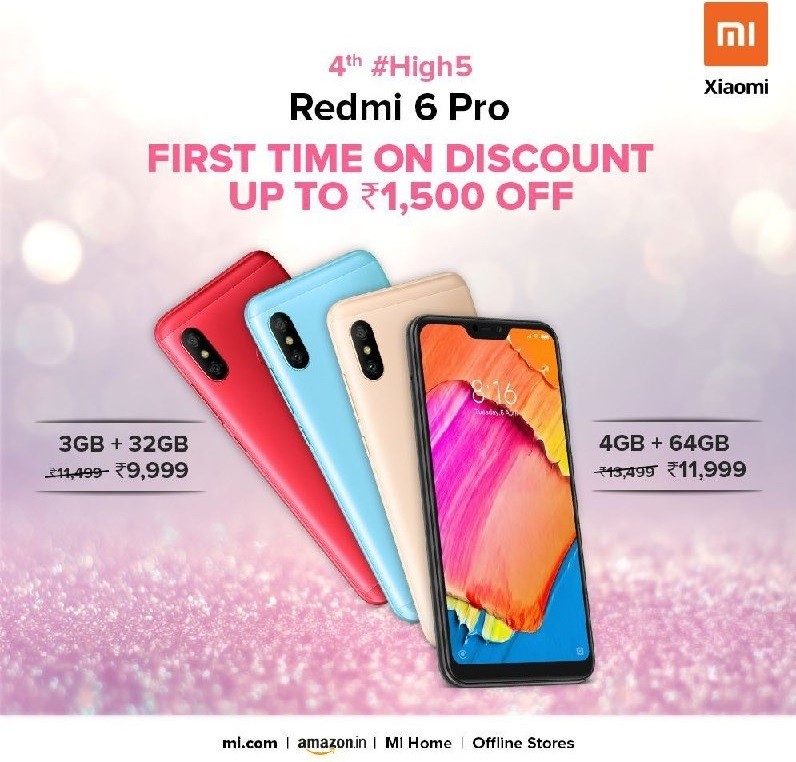 xiaomi redmi 6 pro india price cut