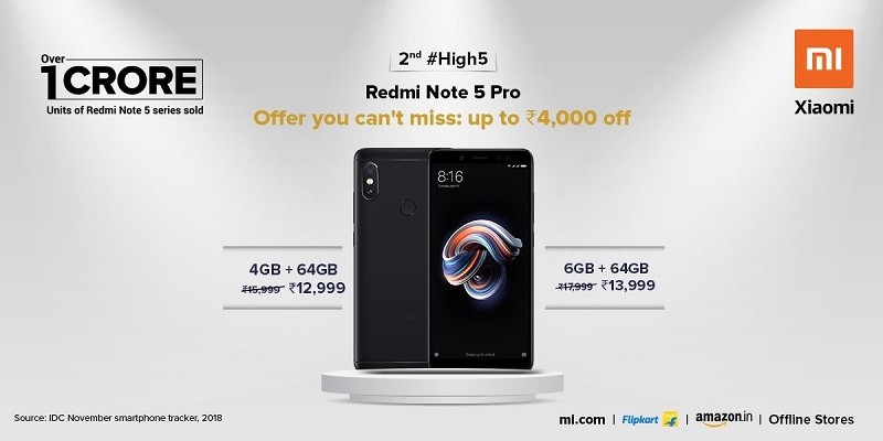 xiaomi redmi note 5 pro india price cut