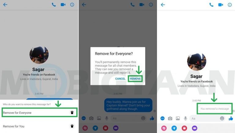 how to unsend a message on messenger marketplace