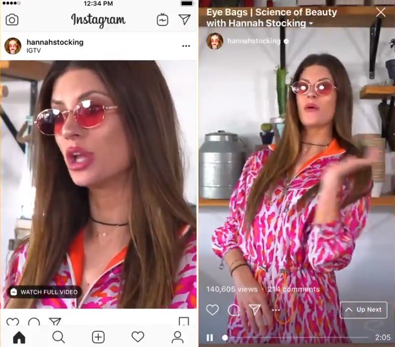 igtv video preview instagram feed