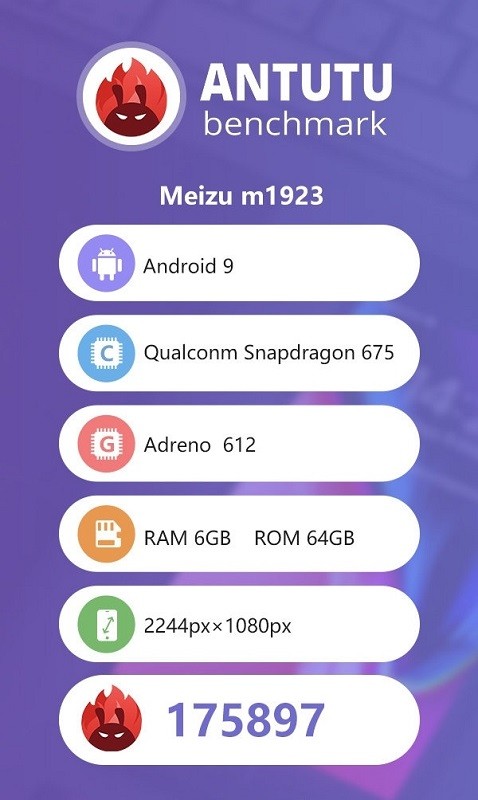 meizu note9 m1923 specs antutu