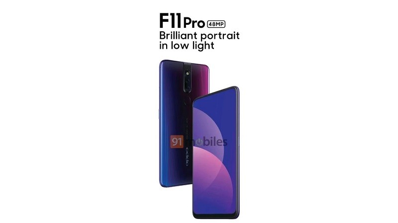 OPPO F11 Pro render leaks online, 32 MP selfie camera and 48 MP rear camera in tow