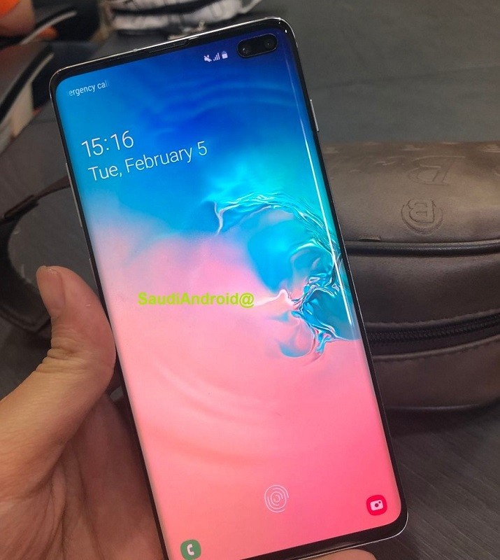 samsung galaxy s10 plus leaked live image in display fingerprint scanner 1