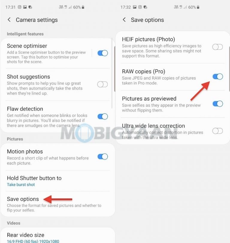 How to capture RAW photos on Samsung Galaxy S10+
