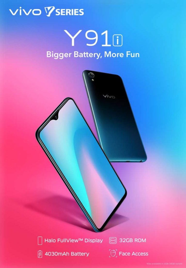 Vivo Y91i with Snapdragon 439 SoC, 2 GB RAM and dual rear cameras