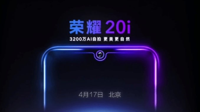 Honor 20i tease