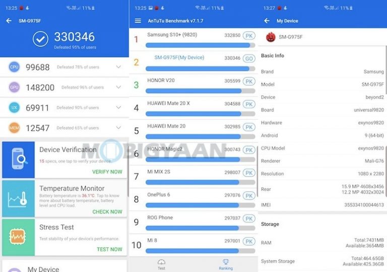 samsung s10 model number