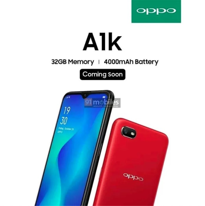 oppo a1k poster leak