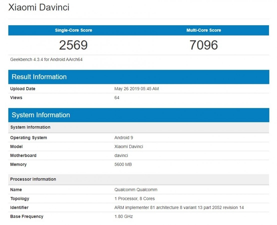 redmo k20 geekbench