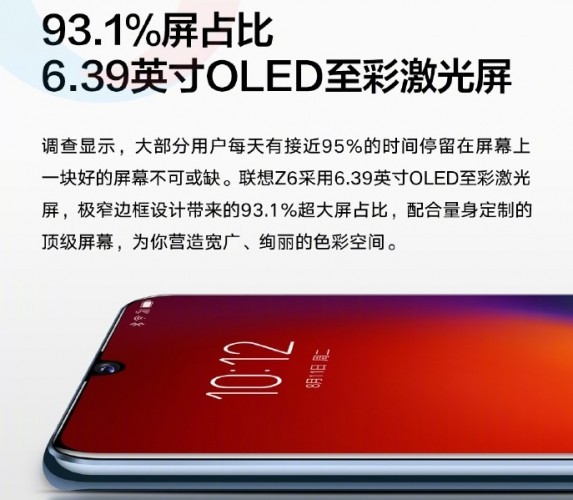 Lenovo Z6 Display