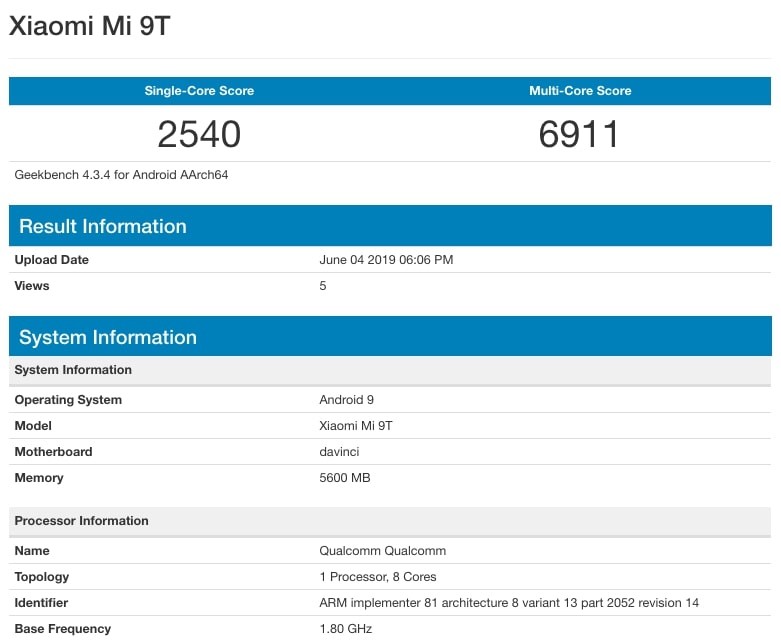 Xiaomi Mi 9T