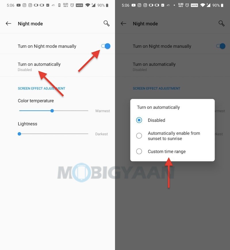 How to activate Night mode on OnePlus 7 Pro Guide 2
