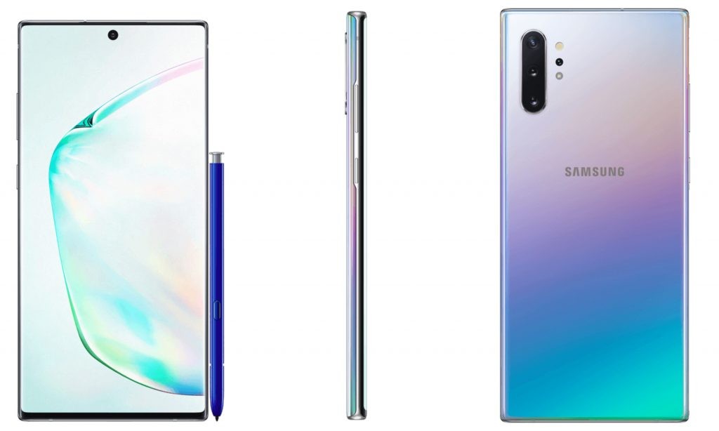 Samsung Galaxy Note 10 Plus Silver Render