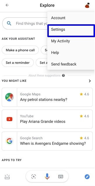 Vivo Y15 Google Assistants Setting Youtube