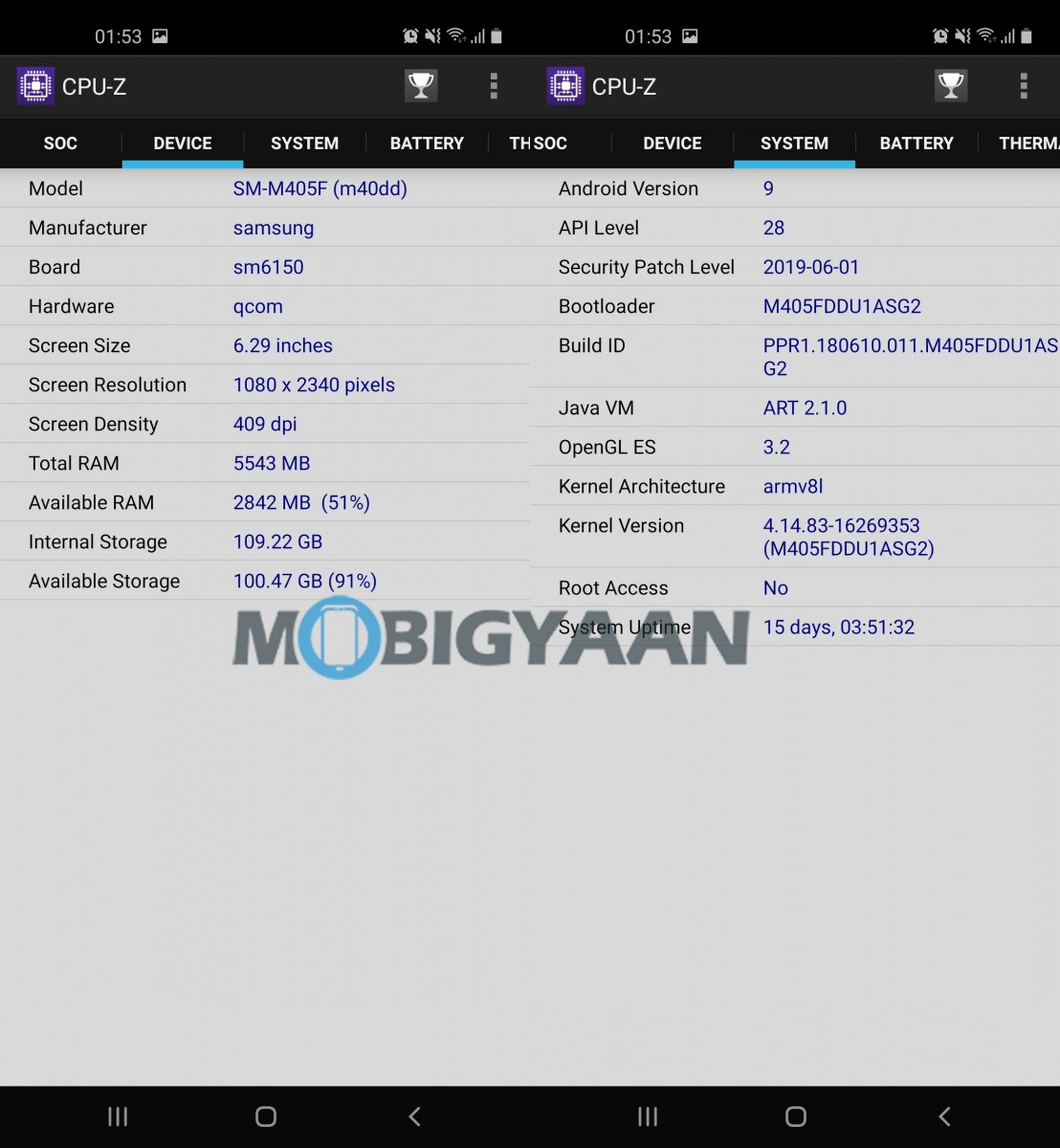 Galaxy M40 Benchmarks 3