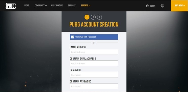 PUBG Account Creation