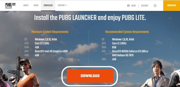 PUBG-Download-Page 