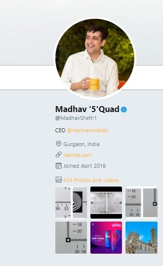 Realme 5 madhav sheth