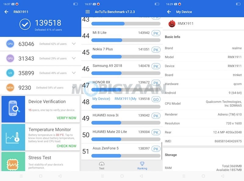 realme 5 Review Software Interface Benchmarks 3