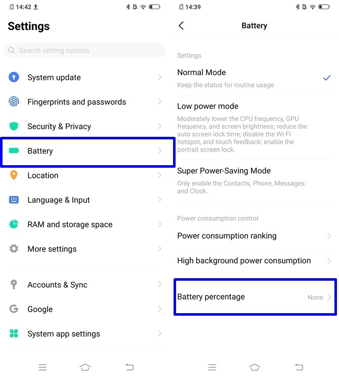 Battery Percentage 1 Vivo V17 Pro