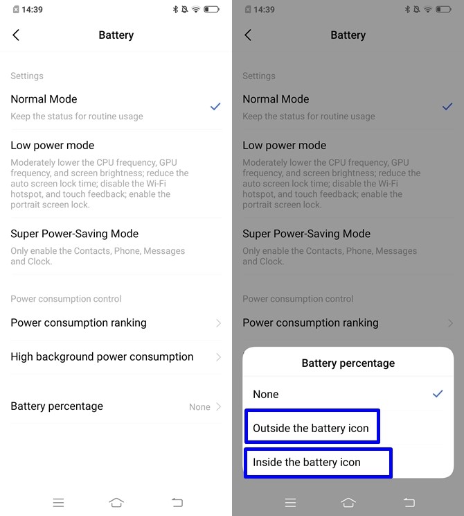 Battery Percentage 2 Vivo V17 Pro