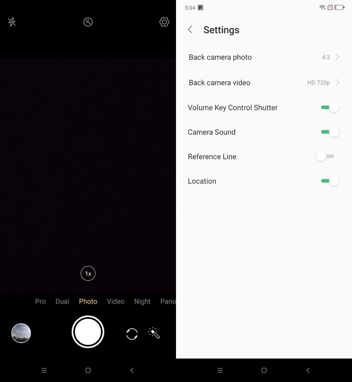 Lenovo K10 Note Review 23 Cam UI