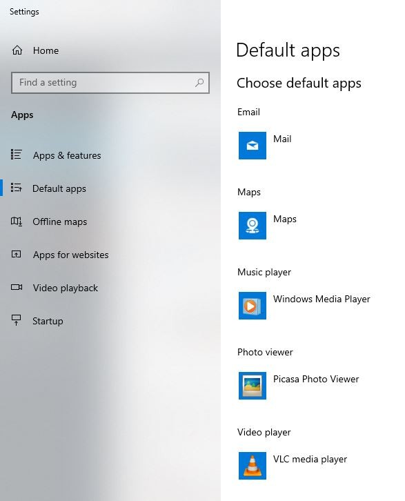 Default Apps