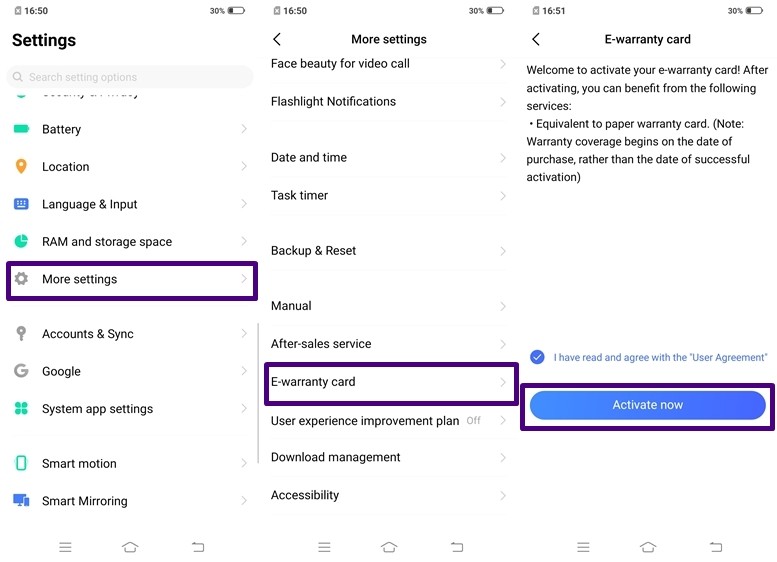 E-Warranty-Vivo-Z1x