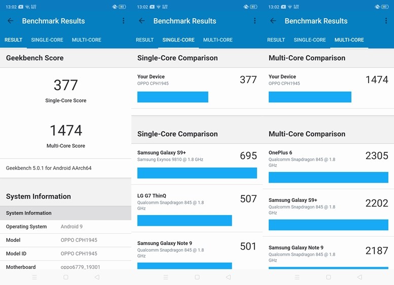 OPPO Reno2 Z Review 18 Geekbench 5 Reno 2Z
